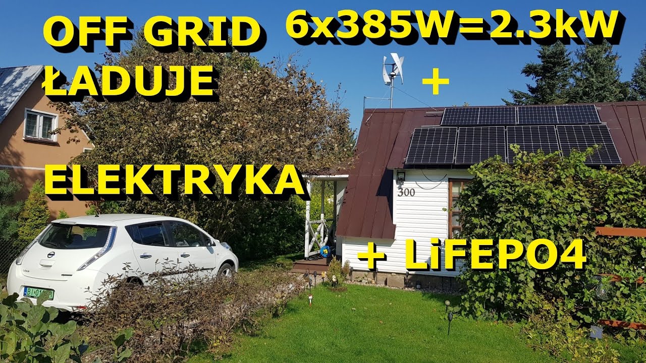 OFF GRID ŁADOWANIE ELEKTRYKA NISSAN LEAF - LiFePO4 to jest Mega Bank Energii Nawet Przy Małym PV ?;)