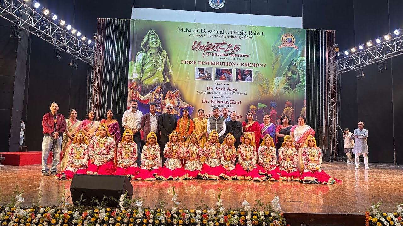 Inter zonal in MDU rohtak 2025 3rd prize 🏆’Mera piya mathe ki bindiya’ choreograph by Anjali bhati✌🏻