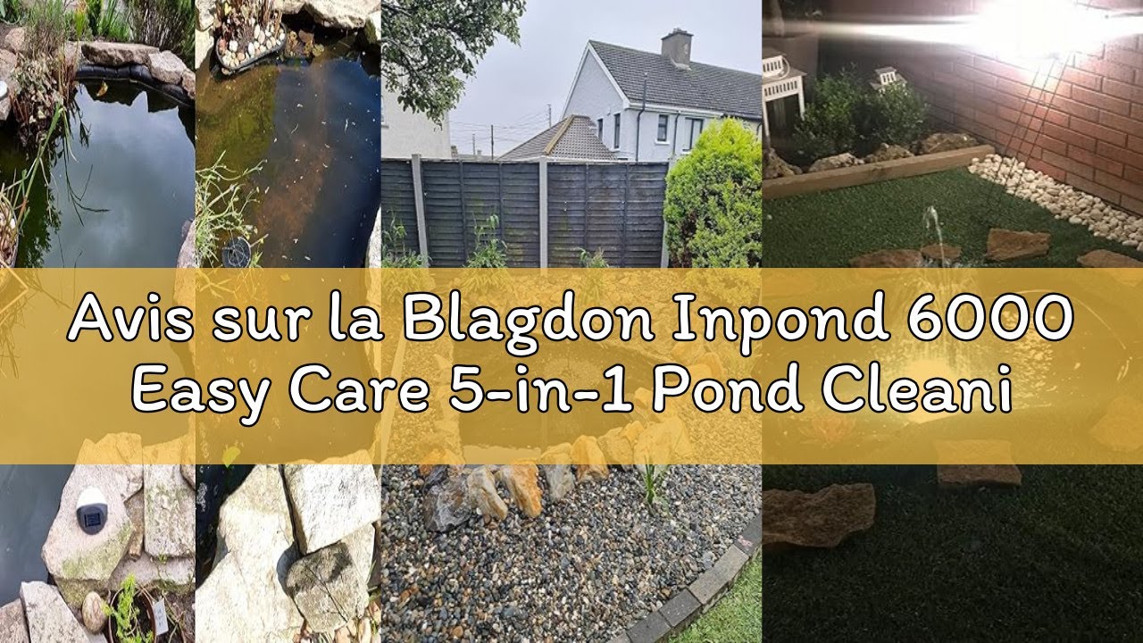 Avis sur la Blagdon Inpond 6000 Easy Care 5-in-1 Pond Cleaning Solution, Pond Pump and Filter 26.5W