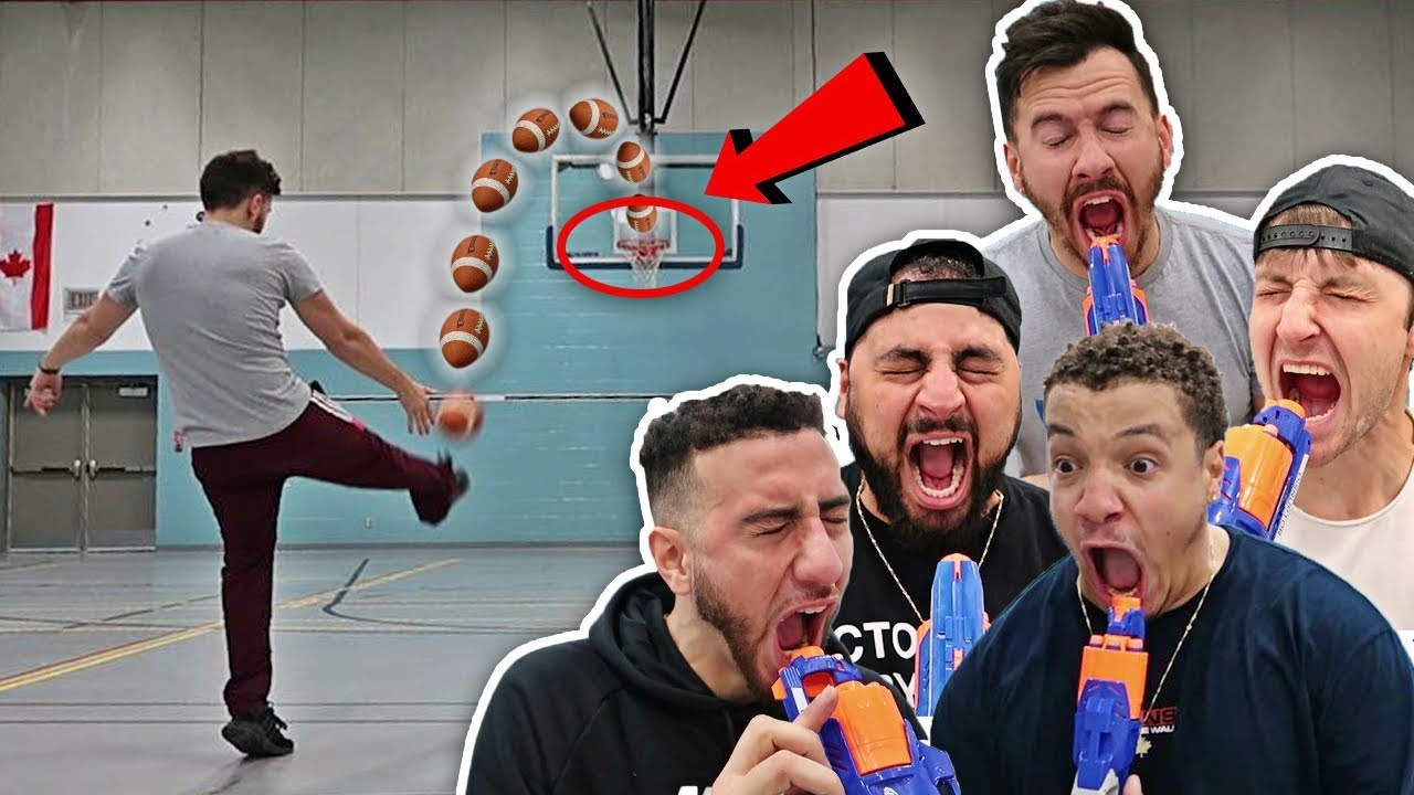 NERF RUSSIAN ROULETTE TRICK SHOT CHALLENGE!!