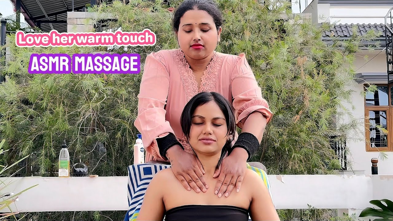 She Calmed My Mind with Touch | Relaxing Outdoor ASMR Massage Experience with Monalisa