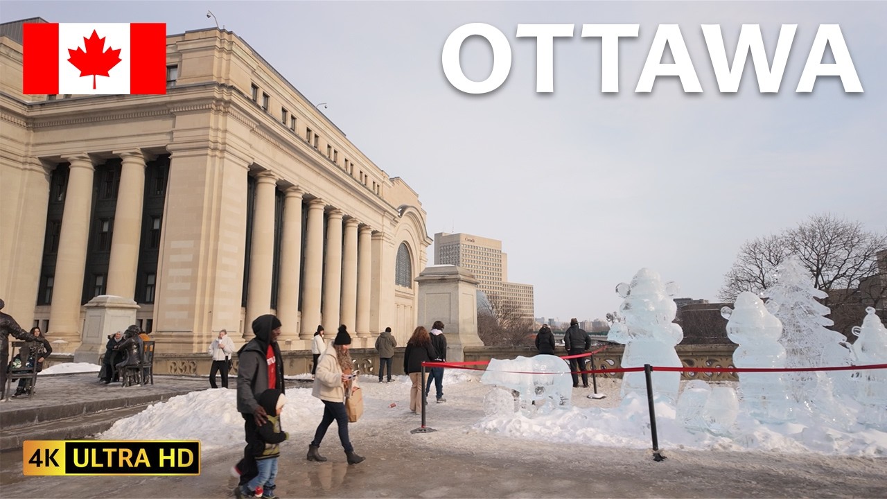 Ottawa, Canada Walking Tour | 4K 60fps | February 2026