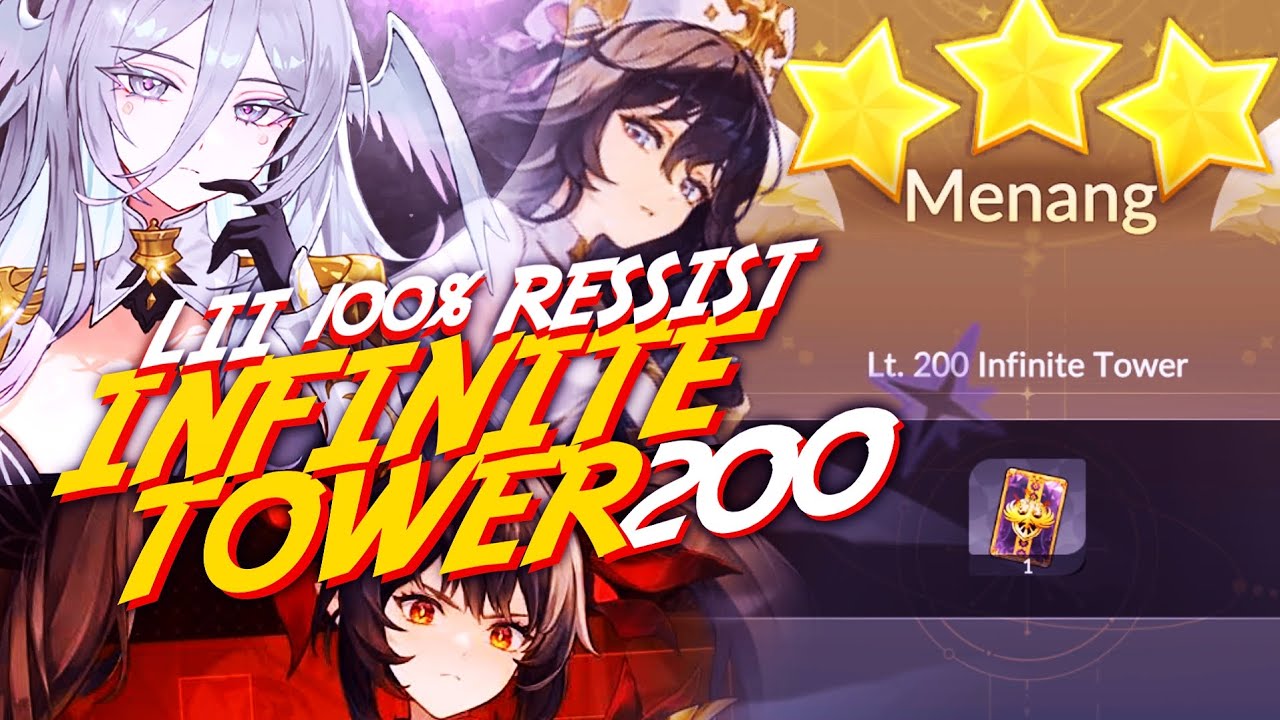 Seven Knight Rebirth Infinite Tower 200 - Lii 100% Ressist No TC 6 Legend Hero