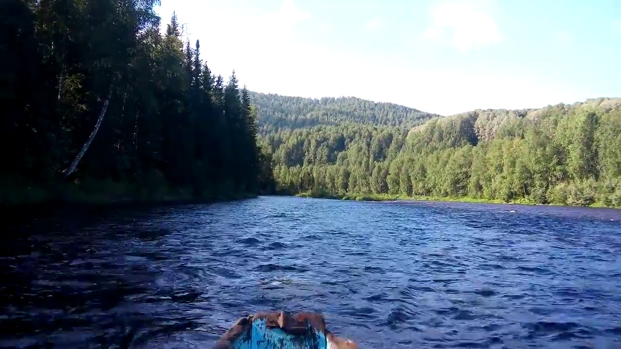 За черникой по реке Амыл. Лодка с мотором 