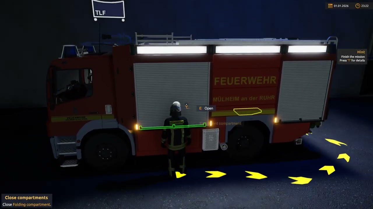 Notruf 112 The firefighting simulation 2 Gameplay (Small garbage fire)