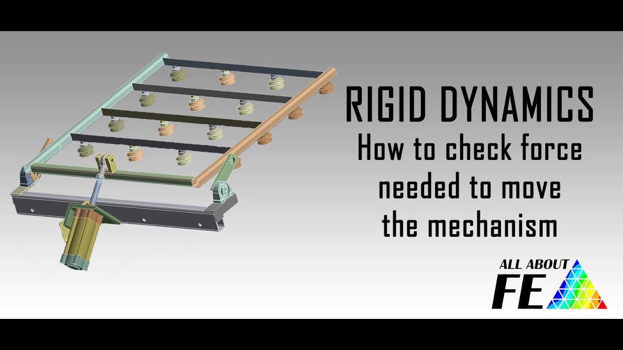 Ansys tutorial - How to check force needed to move the mechanism (rigid dynamic, force probe,)