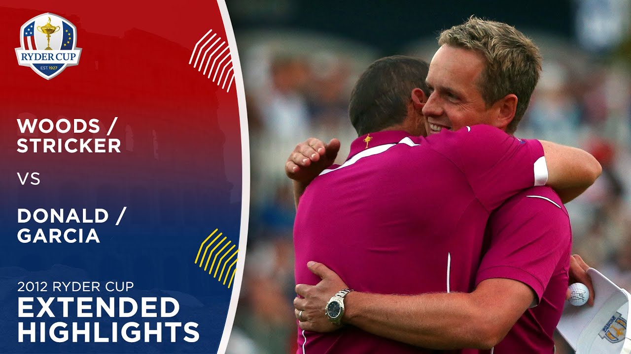 Tiger Woods & Steve Stricker vs Luke Donald & Sergio Garcia | Back Nine Battle | 2012 Ryder Cup