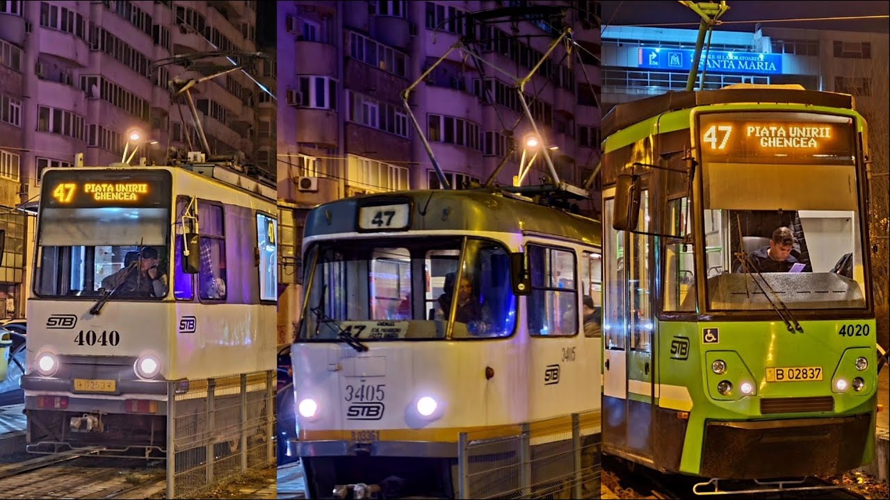 Tramvaie STB pe linia 47 (Ghencea - Piata Unirii) - partea 1