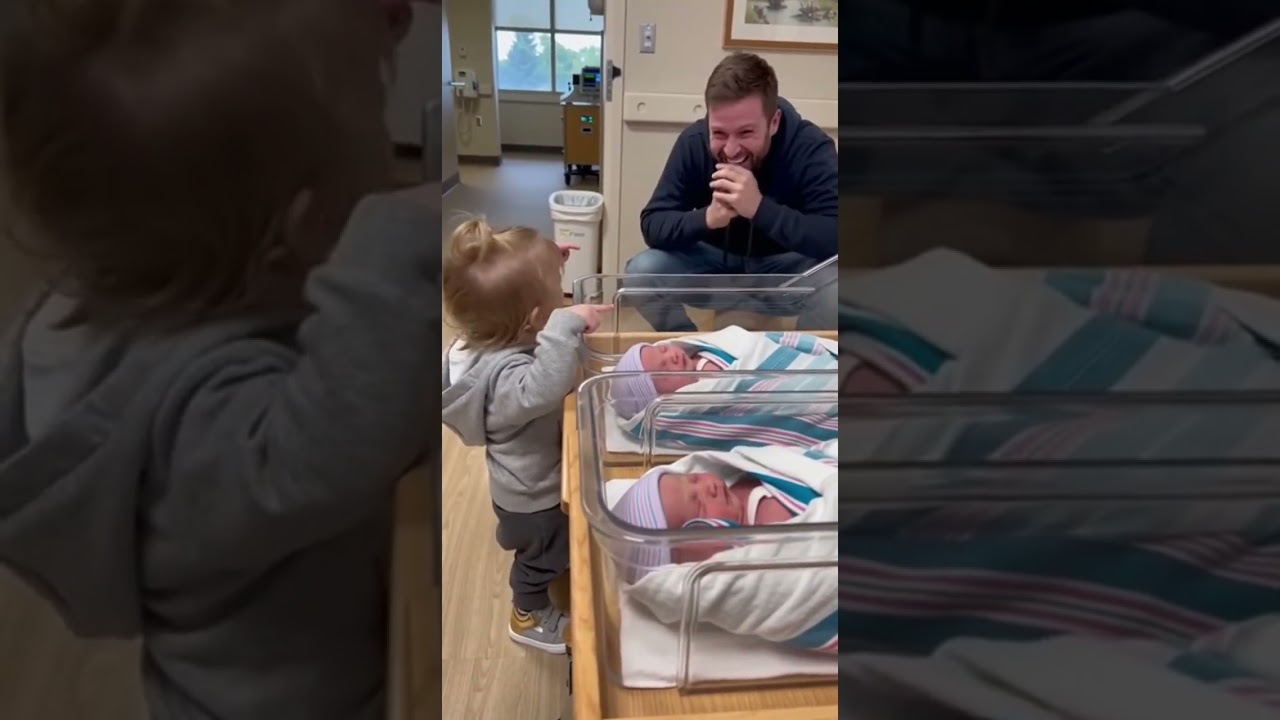 They Copied Him?!&rdquo; Toddler Discovers TWO Babies 😂👶👶#TwinBabyReveal #FunnyToddlerReaction #Toddler