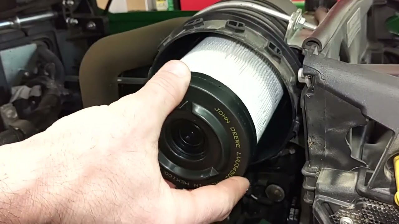 2022 John Deere 2025r air filter change