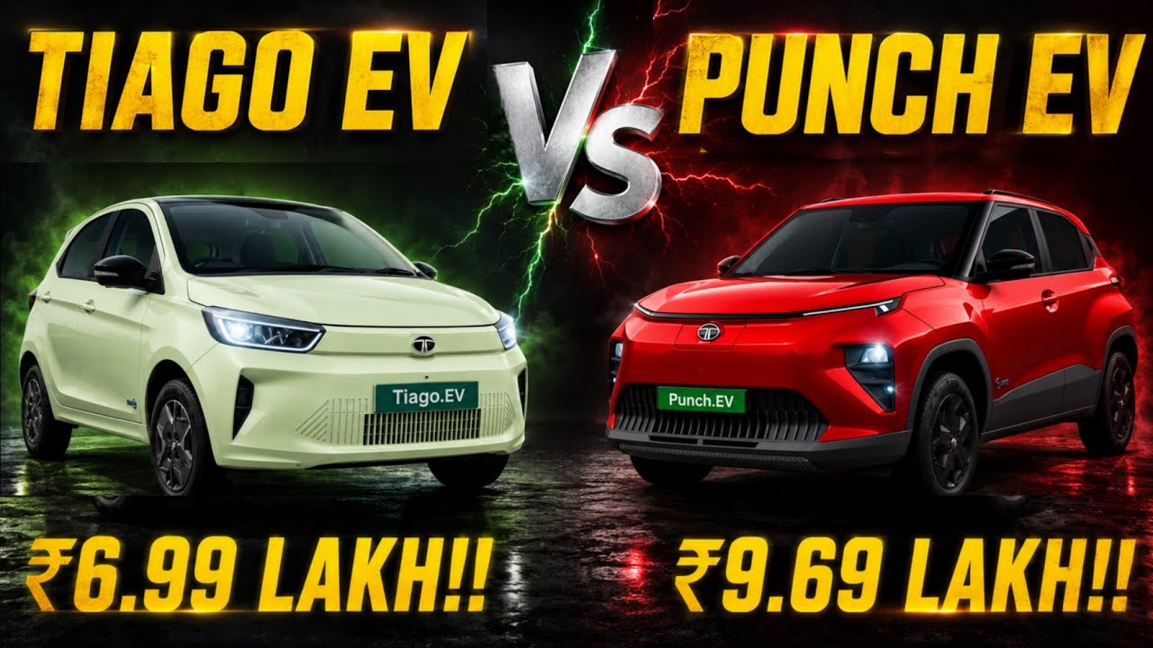 Tata Tiago EV Facelift vs Tata Punch EV ⚡ Battery, Range, Features, Safety & Best EV For You?