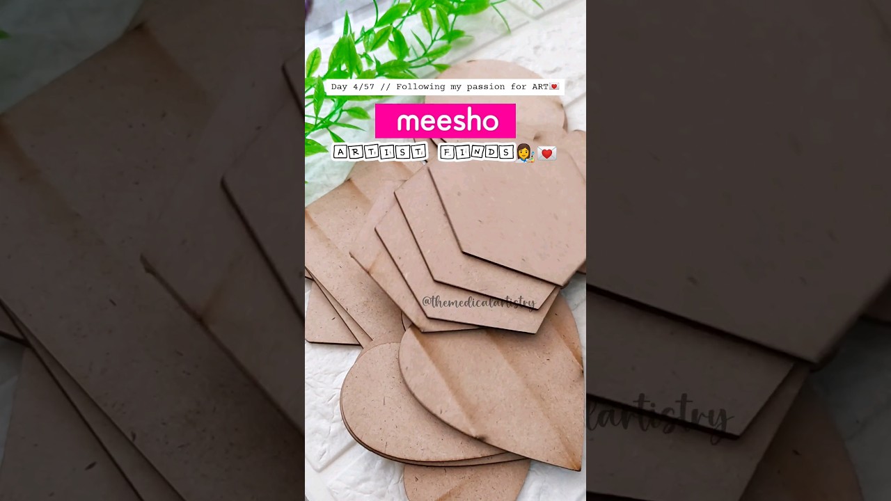 Unboxing Affordable MDF boards from MEESHO💌 #shorts #shortsvideo #meesho #haul #artist #aesthetic