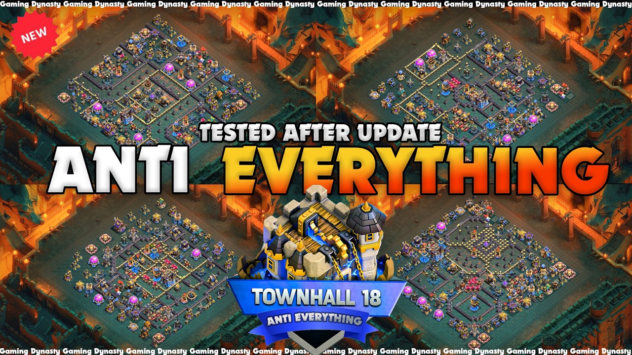 Top 10 Best Town Hall 18 Bases for 1 STARS ! With TH18 War Base Link (Clash of Clans)