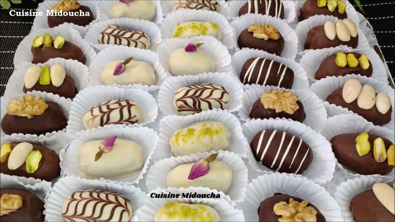 وصفة تمر محشي باللوز / Dattes fourr&eacute;es &agrave; la p&acirc;te d'amande