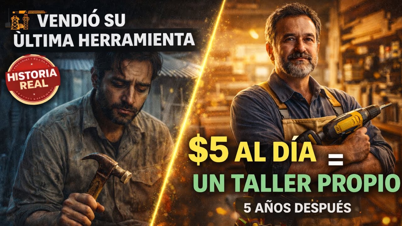 🏗️ El CARPINTERO que construyó su TALLER ahorrando $5 DÓLARES al día | Historia Real de Superación