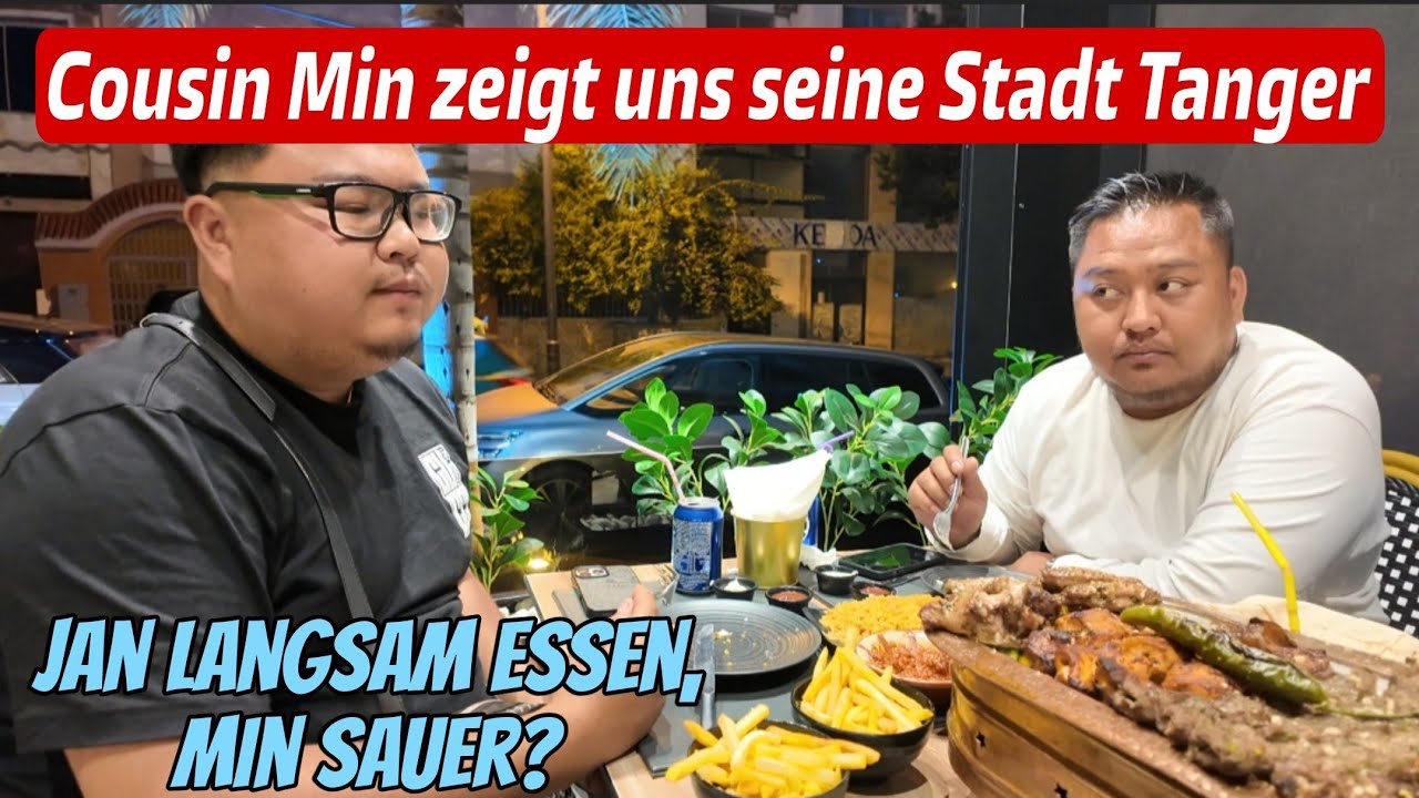Cousin Min zeigt paar geheim spots in Marokko Tanger. Günstig Essen.