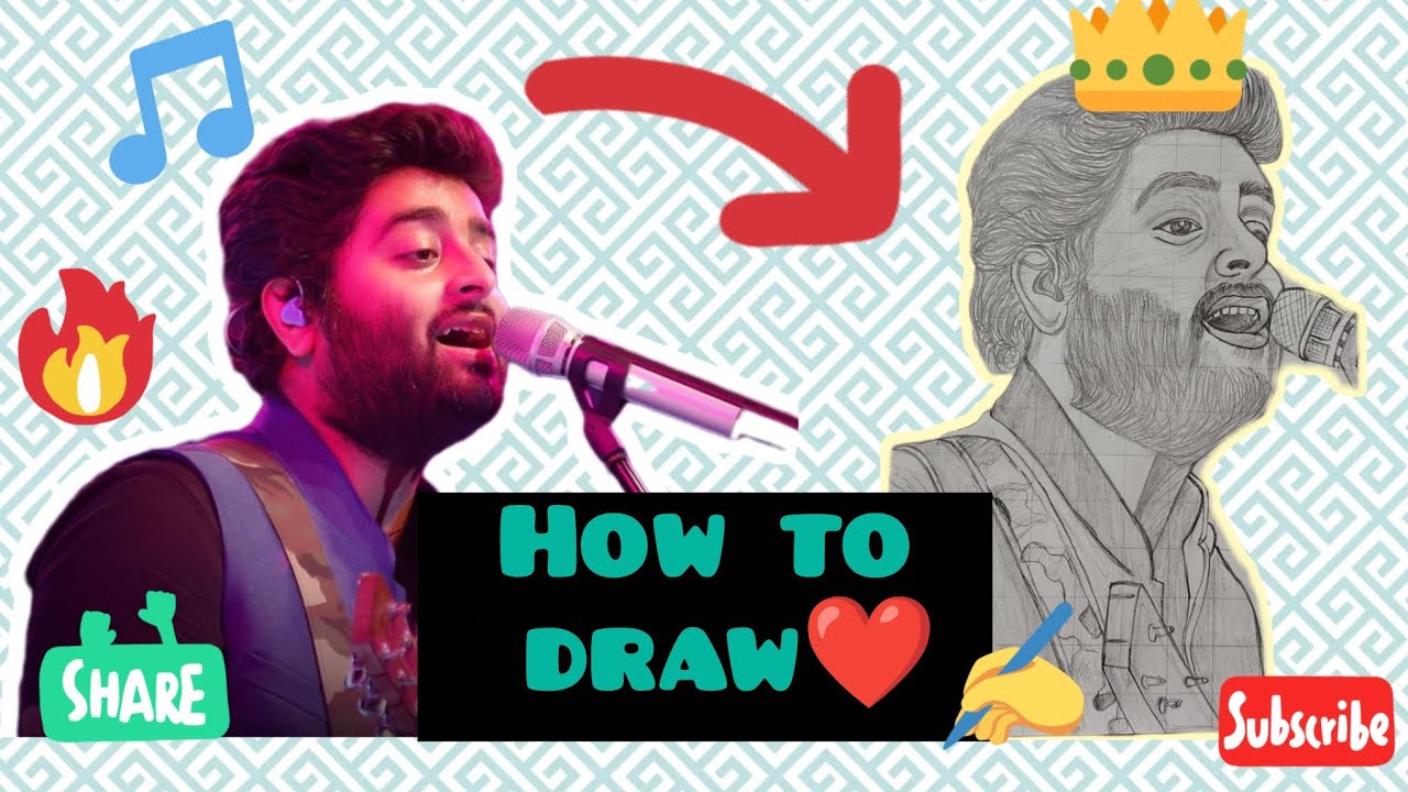 Arijit singh drawing🔥✍️❤‍🩹|| How to draw Arijit Singh || keep watching my videos🙏please do subscribe
