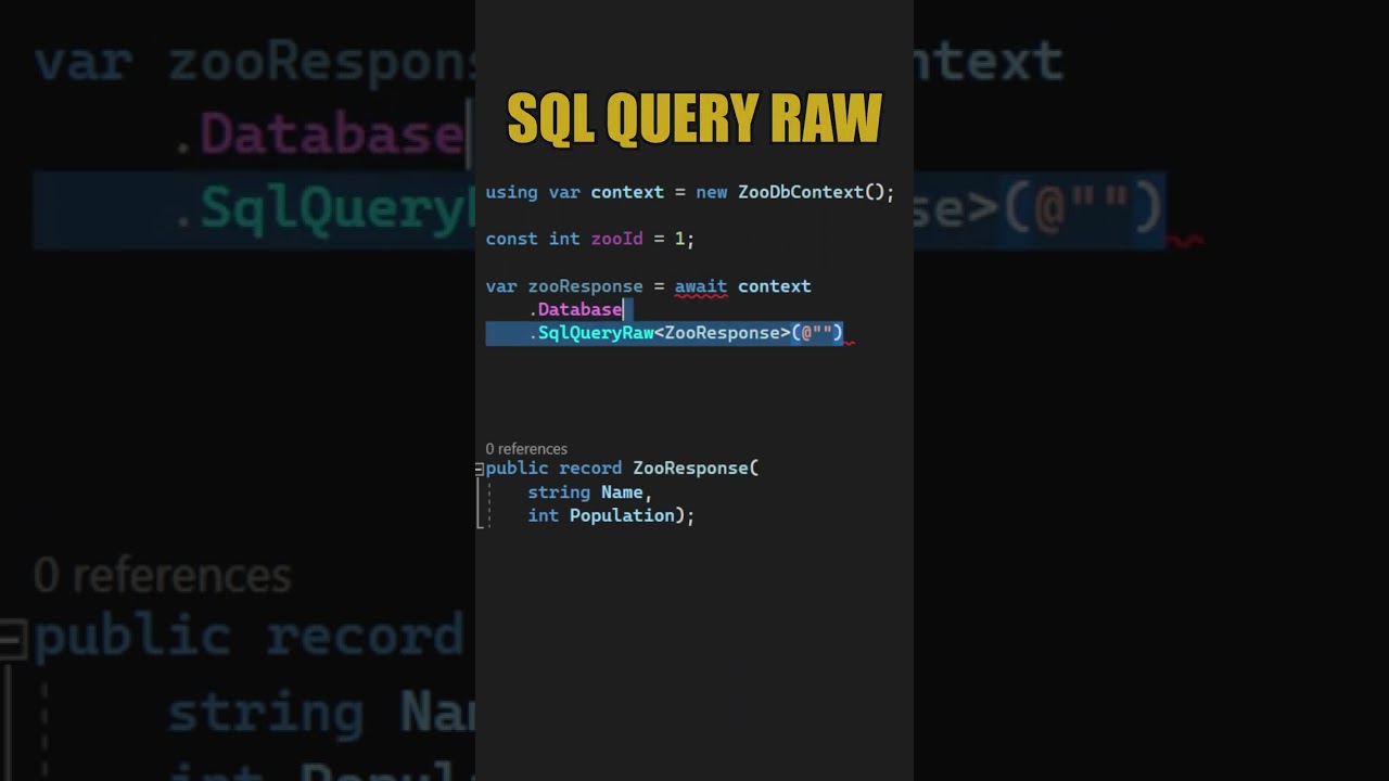 EF Core Raw SQL Queries Make Dapper Unnecessary #shorts