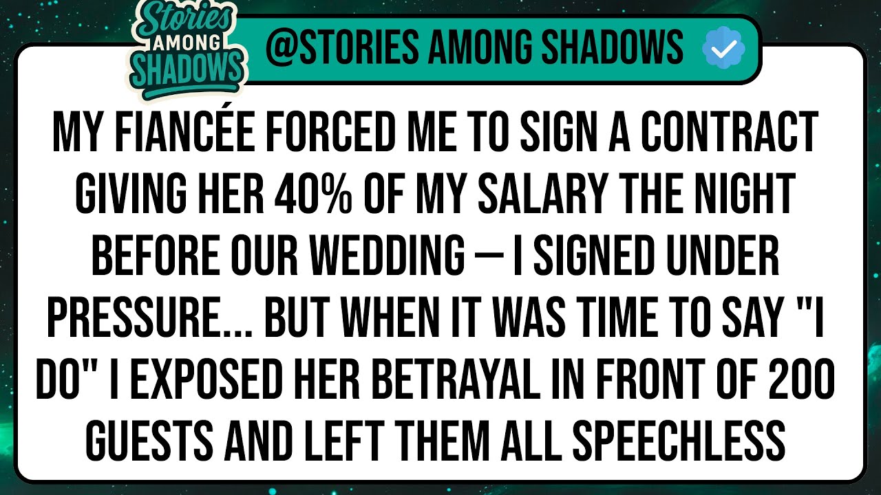 My Fiancée Forced Me To Sign A Contract Giving Her 40% Of My Salary The Night Before Our Wedding ...