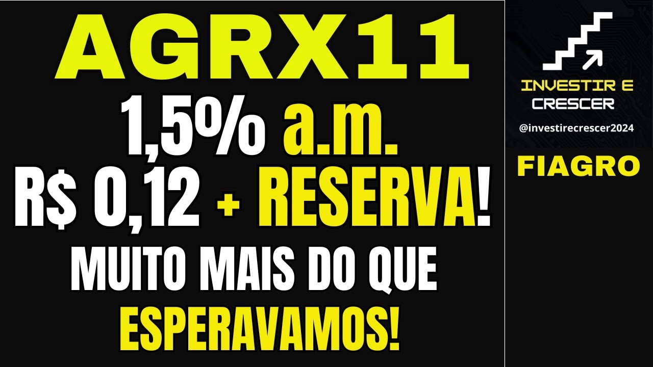 AGRX11: O QUE O &Uacute;LTIMO RELAT&Oacute;RIO REVELOU!