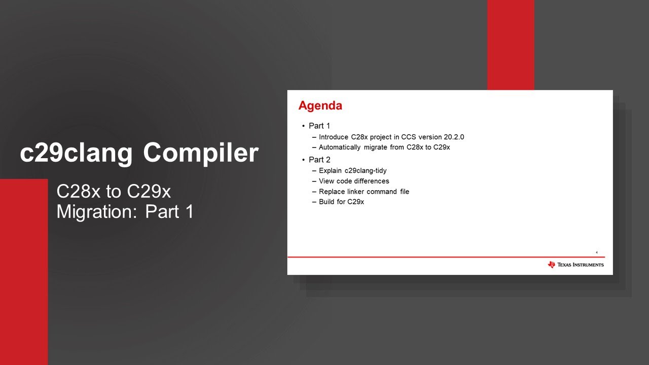 c29clang Compiler: C28x to C29x Migration Part 1