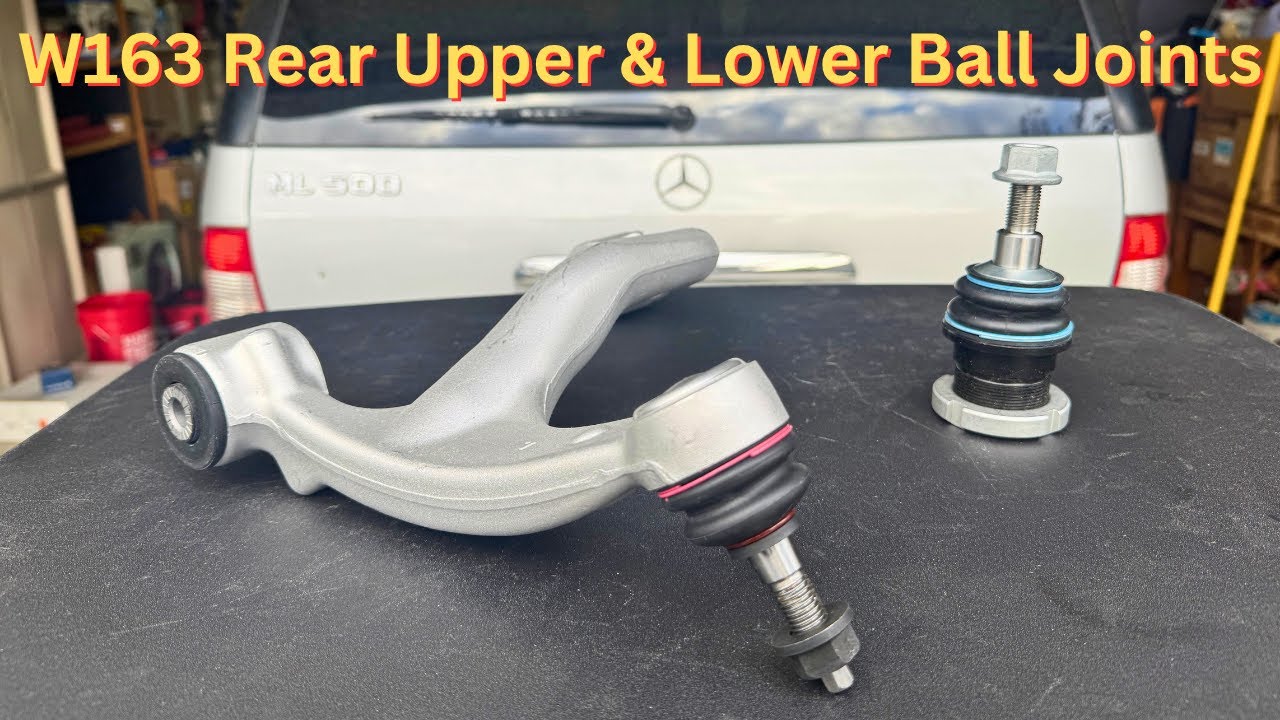 Rear Upper & Lower Ball Joints Replaced On W163 Mercedes. How To In Detail With Technique & Tooling.