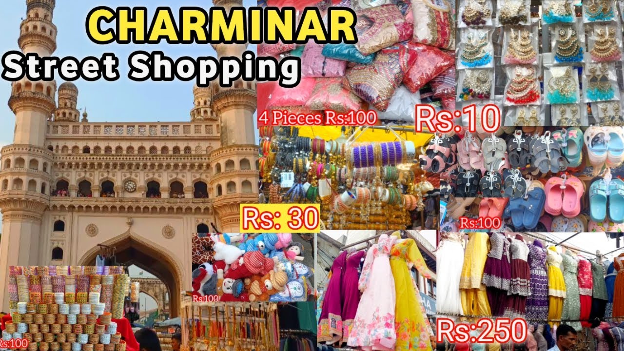 Charminar Street Shopping latest ,New Arrivals Low budget shopping #charminar 