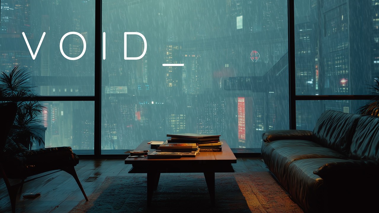 Rainy Night in 2045 🌃 Cozy Cyberpunk Apartment (Heavy Rain) 6H, NO ADS, OLED SAFE