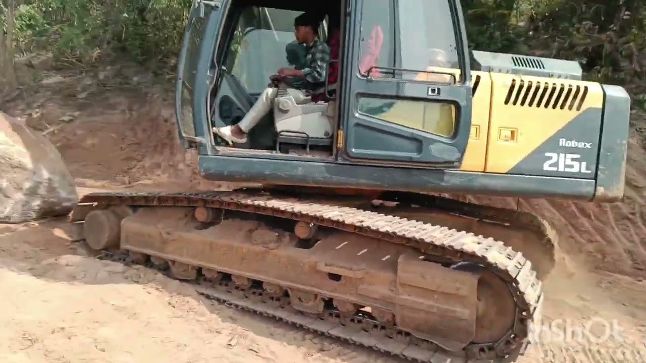 Omg 😱 bohut bada pathar do mechine se nehi ho hara hei #excavator #youtubevideo  #virelvideo 