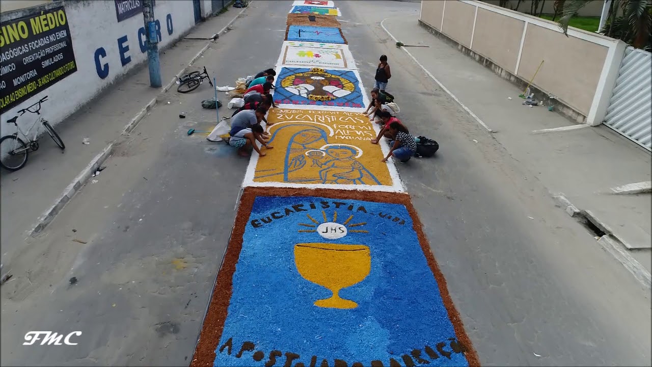 Filmagem aérea dos tapetes de Corpus Christi 2019