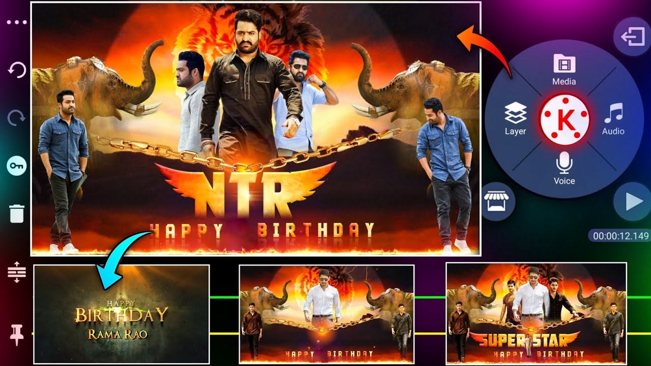 Best Happy birthday video editing in kinemaster telugu Cinematic Birthday Birthday Video Editing