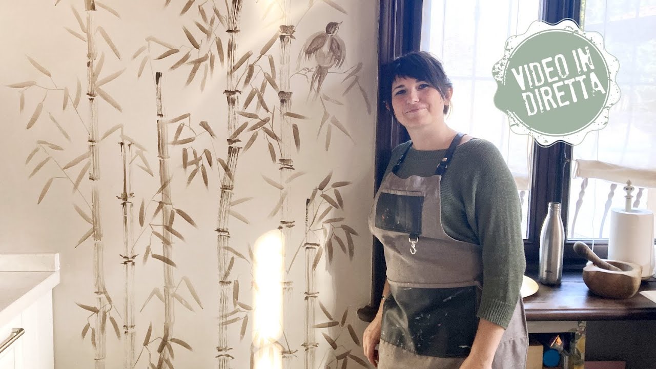 Bambù e folliage  su parete con Magic Wall @AlessandraEliaTerradombra 105° Salotto del Mercoledì