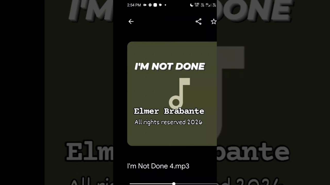 I'M NOT DONE 