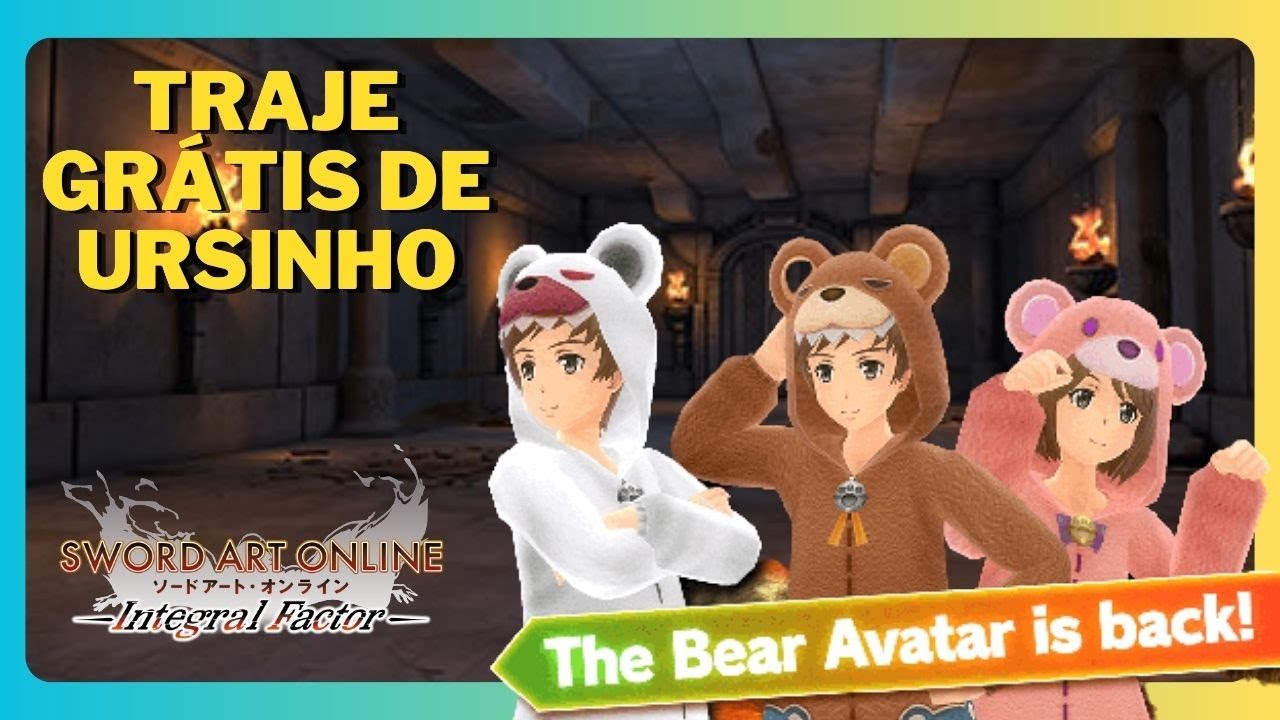 TRAJE BEAR GRÁTIS STEAM - SWORD ART ONLINE: INTEGRAL FACTOR  #bandai