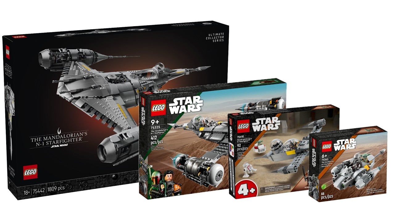 Wszystkie zestawy LEGO Star Wars The Mandalorian N-1 Starfighter, jakie kiedykolwiek powstały Kom...