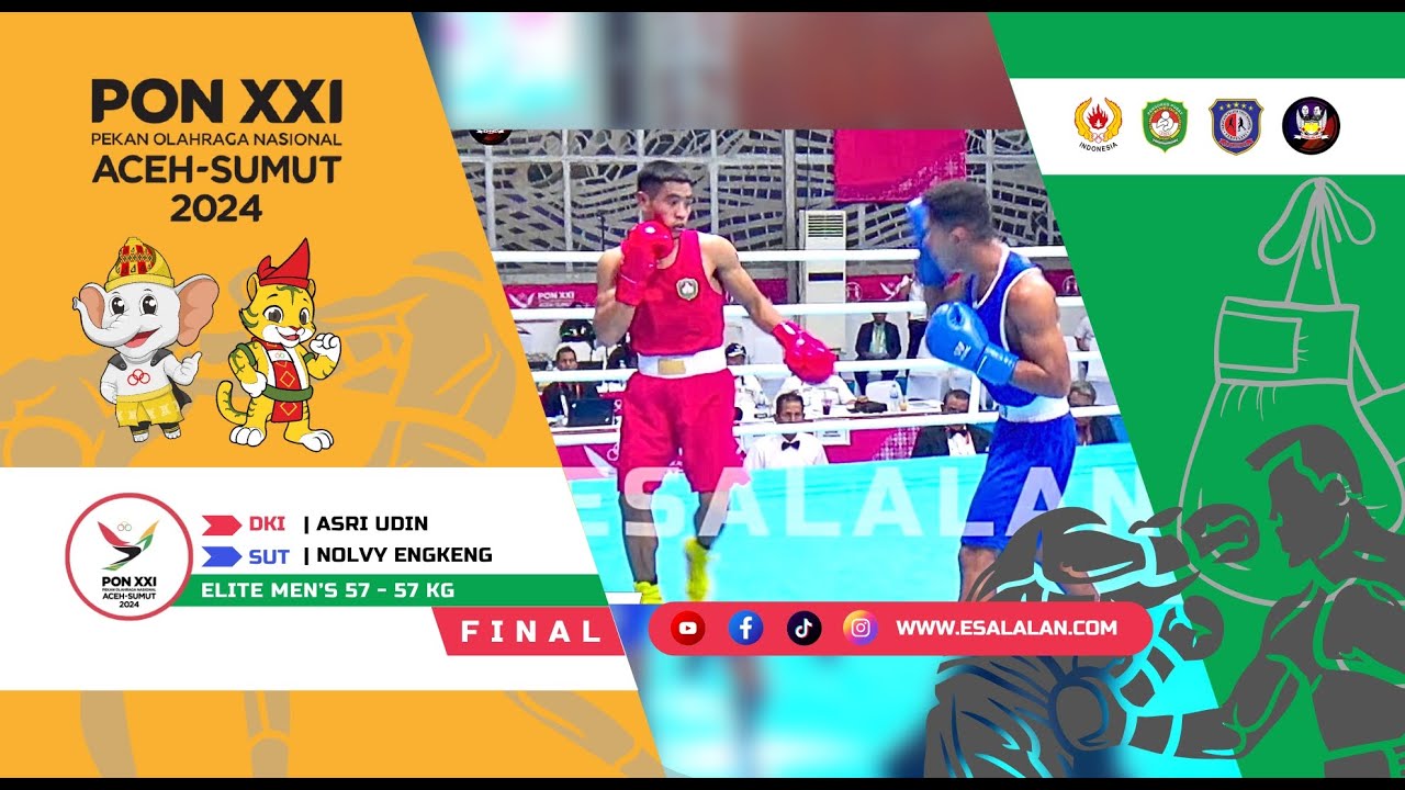 Asri Udin VS Nolvy Engkeng | FINAL TINJU PON XXI ACEH-SUMUT 2024
