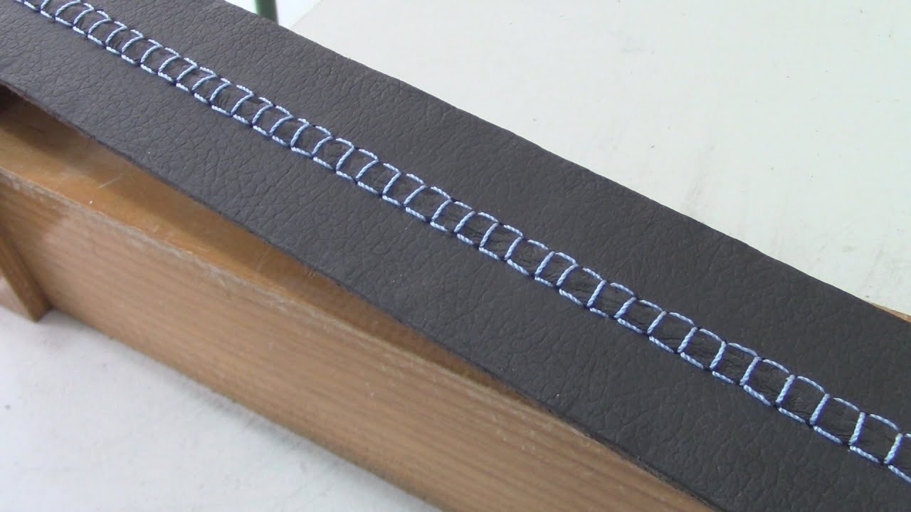 Square Stitches for a Car Steering Wheel -  Car upholstery