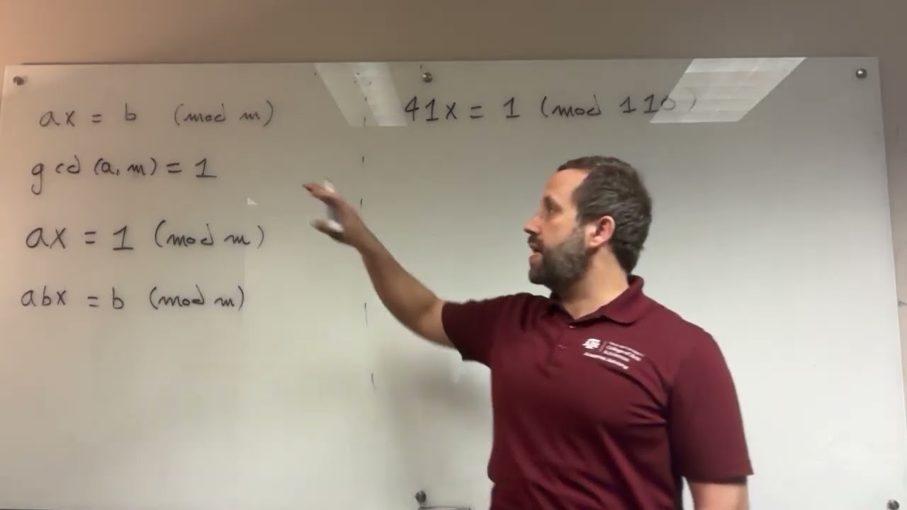 Math 629 Week 5: Solving a Congruence