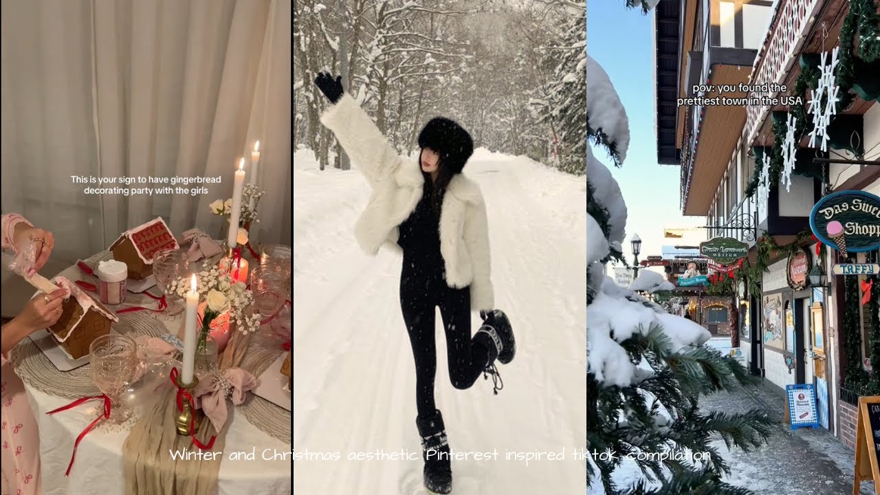 Winter & Christmas aesthetic Pinterest inspired | Tiktok compilation🧣⋆｡&deg;☕