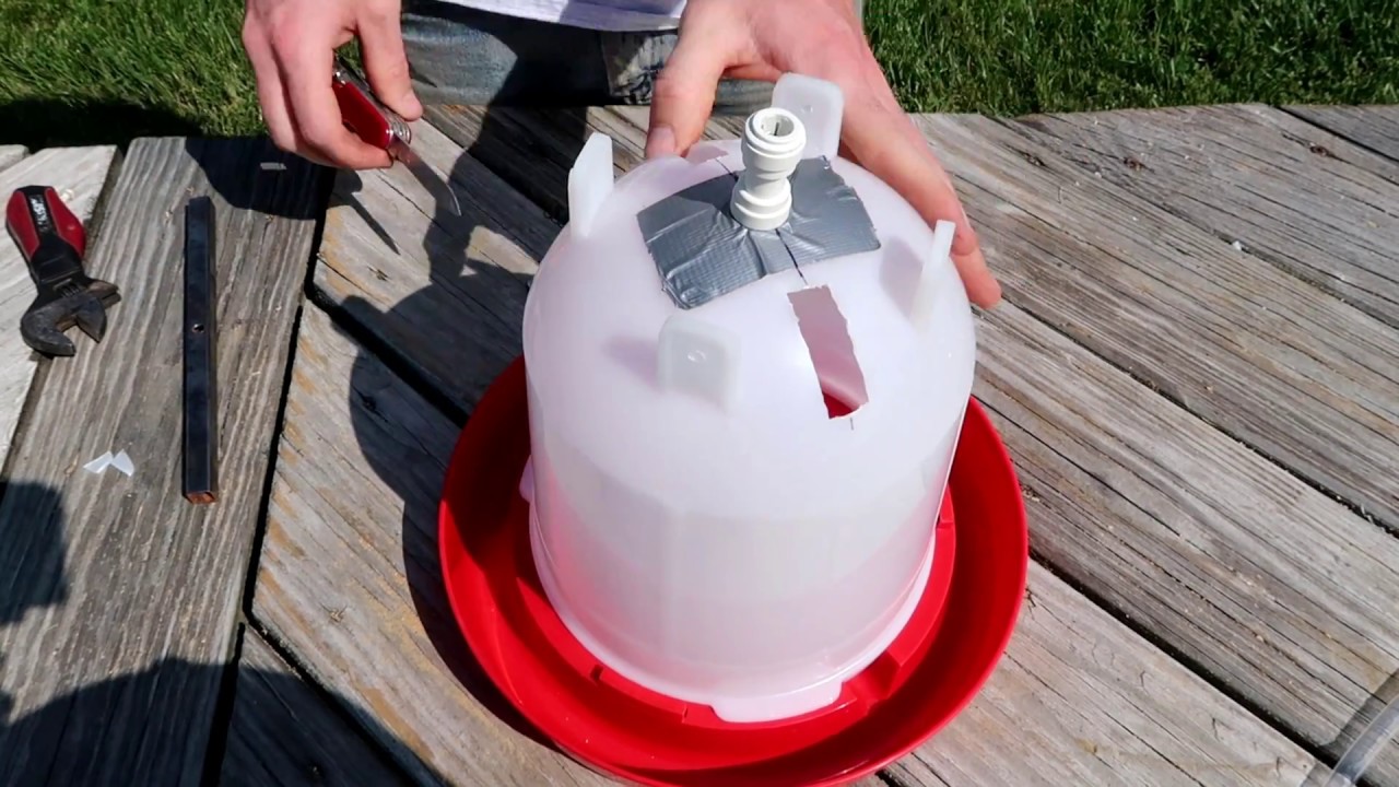 Homemade PLASSON Poultry Drinker - $14