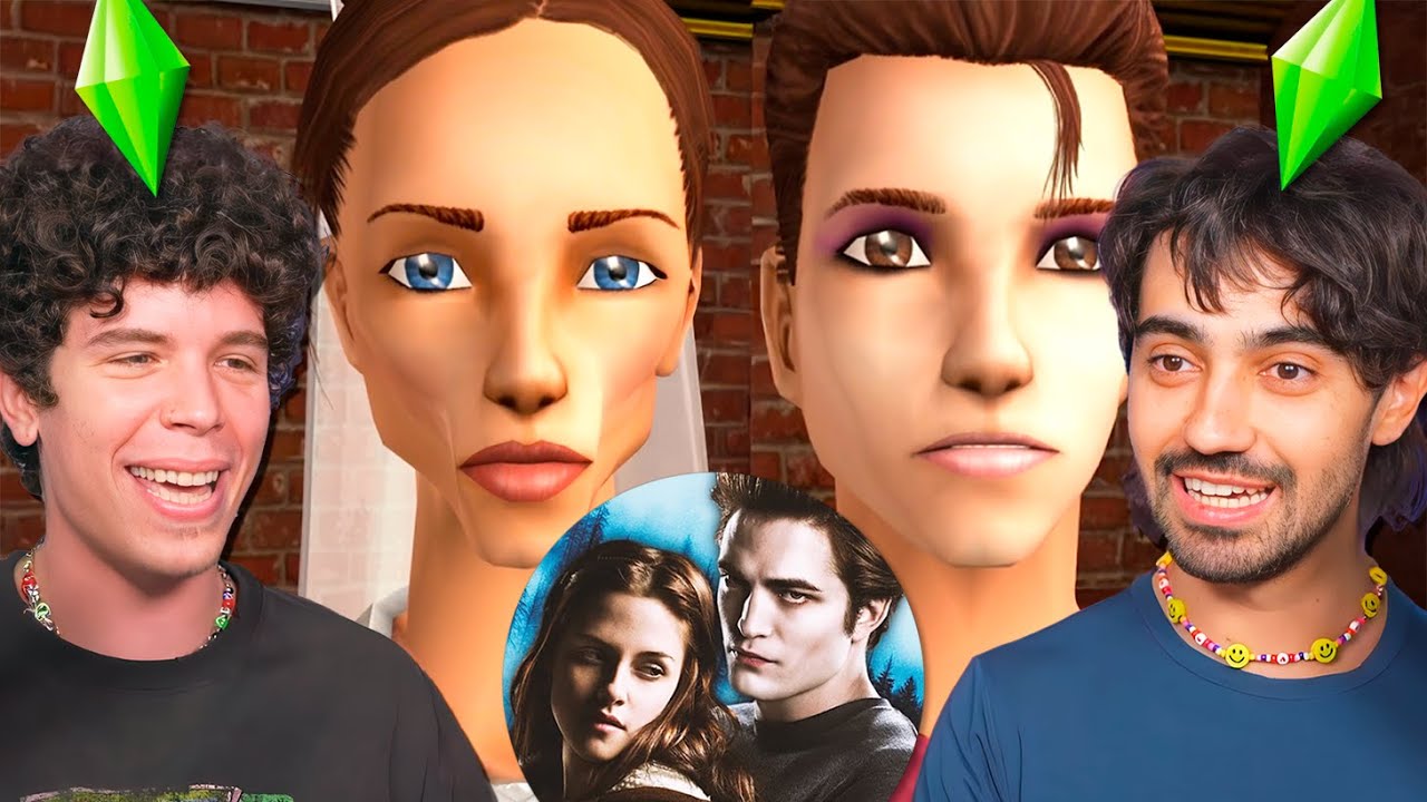 Jogando com a Bella e o Edward de Crepúsculo no The Sims 2