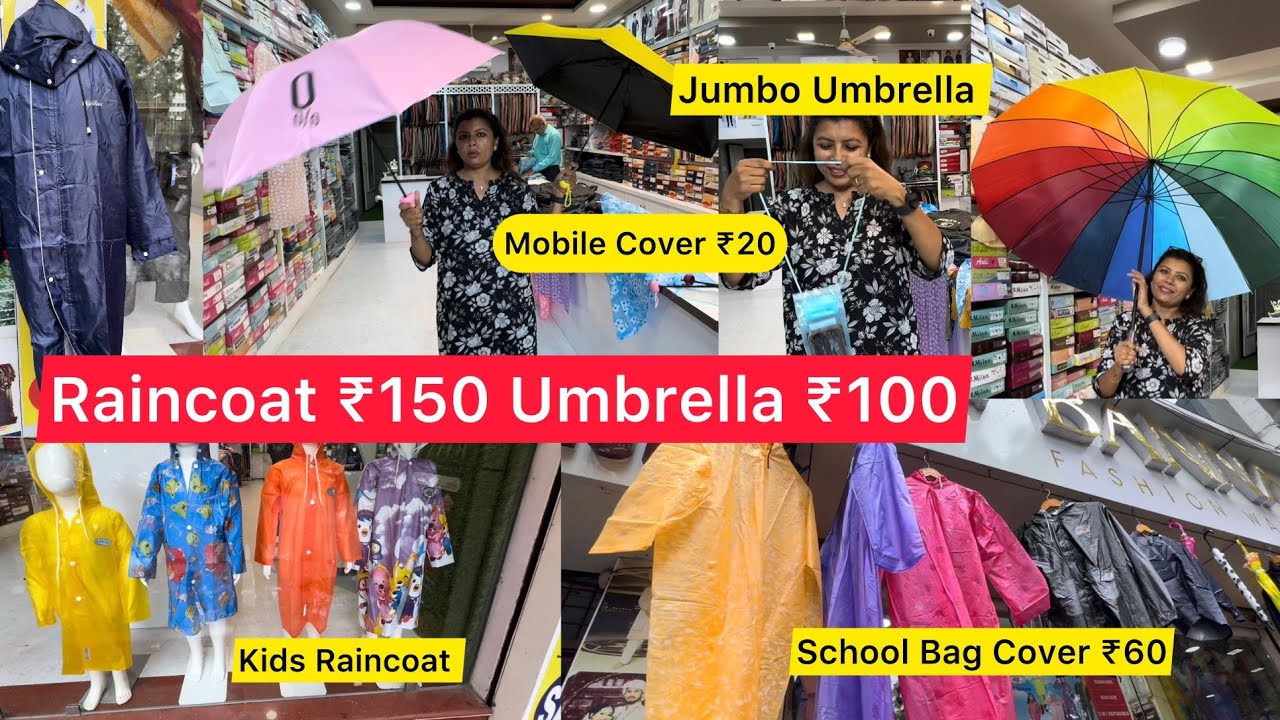 ₹100😱Cheapest Rainwear Collection ☂️☔️Vadodara Local Market