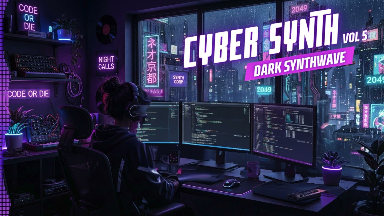 🚀 Cyberpunk Focus Music for Work & Coding | Dark Synthwave Energy Mix (Stay Sharp & Productive) 💻