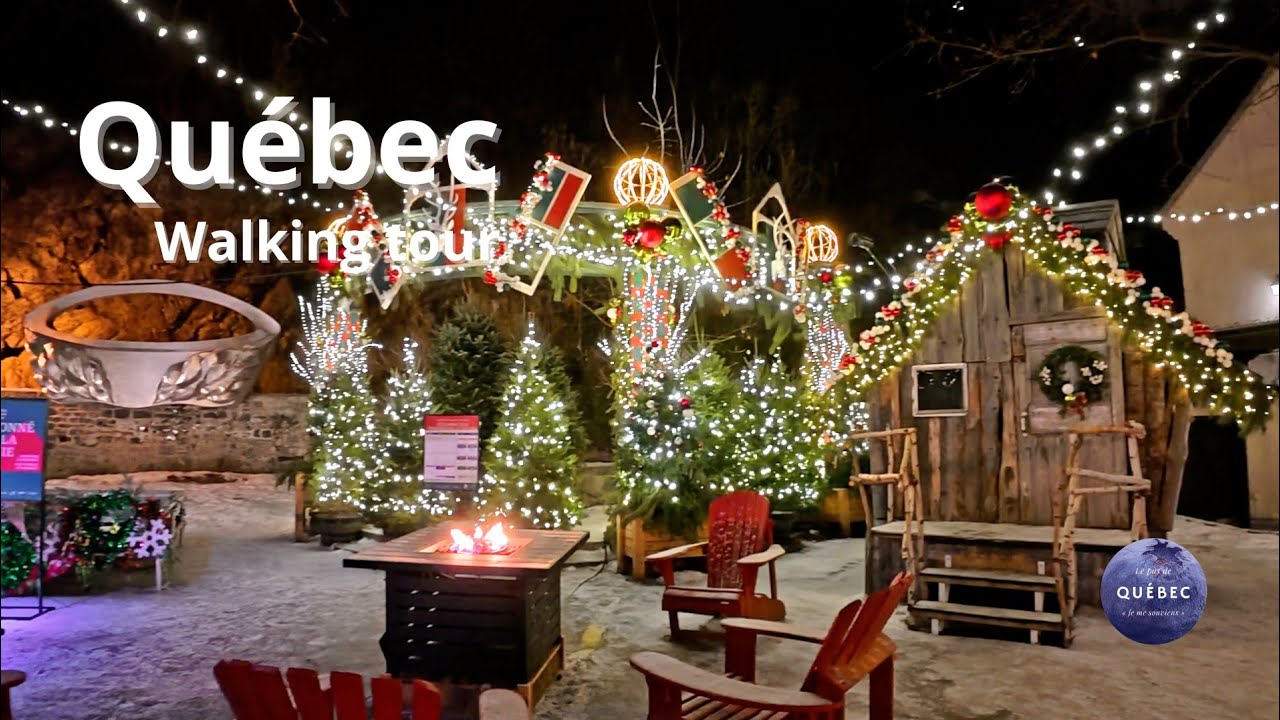 [4K] 🇨🇦 Old Quebec 🎄 Christmas walk | Château Frontenac | Petit Champlain | Walking Tour Winter 2024