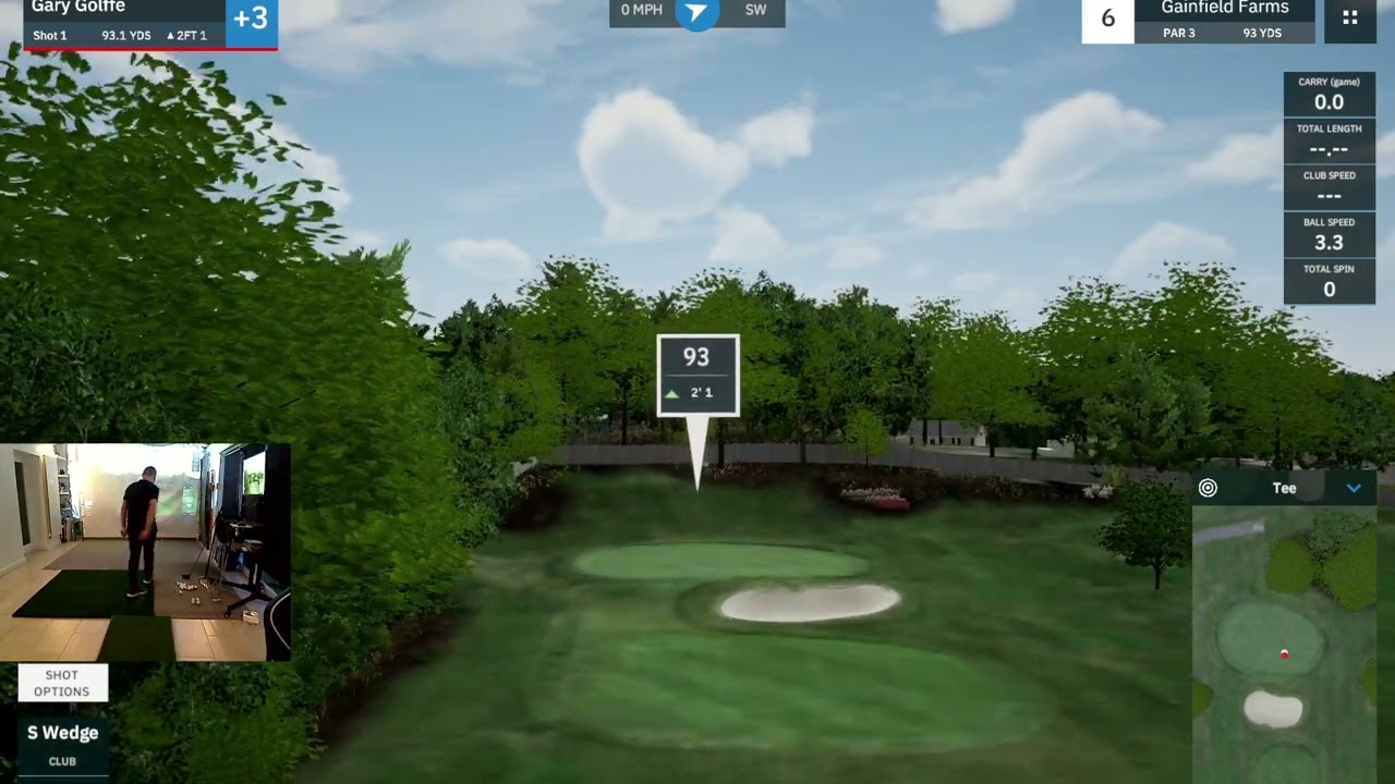 Golffe plays GAINFIELD FARMS By AMBIENTGOLF with Mevo + & GSPro software