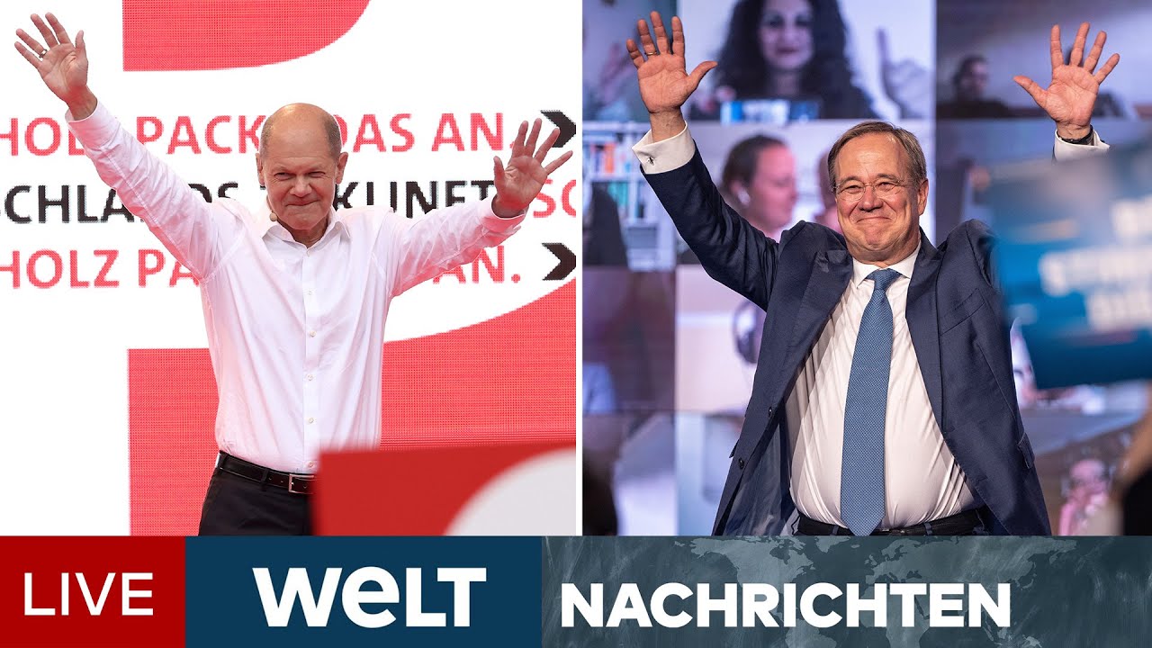 BUNDESTAGSWAHL 2021: Letzte Auftritte der Kandidaten - Kampf um Unentschlossene | WELT Newsstream