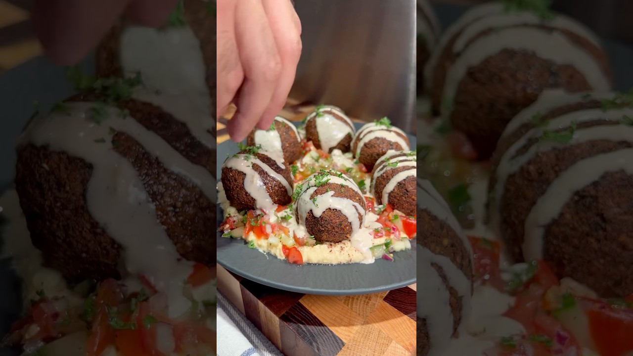 Crispy Falafel with Tahini 😍
