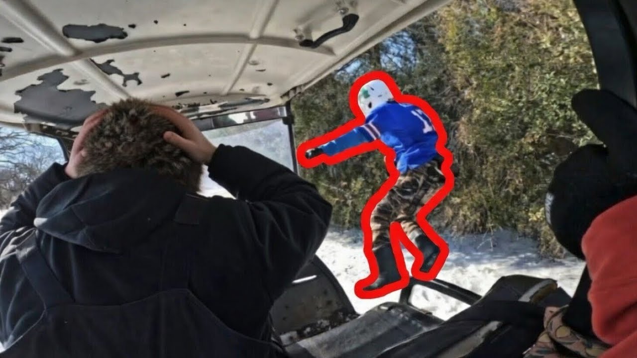 HE JUMPED IN THE BUSHES!
