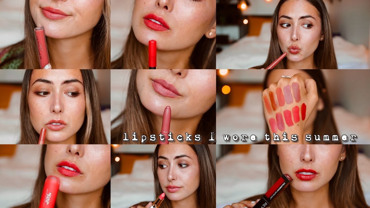 Drugstore Lipsticks I Wore this SUMMER | Favourite Summer Lipsticks 2021