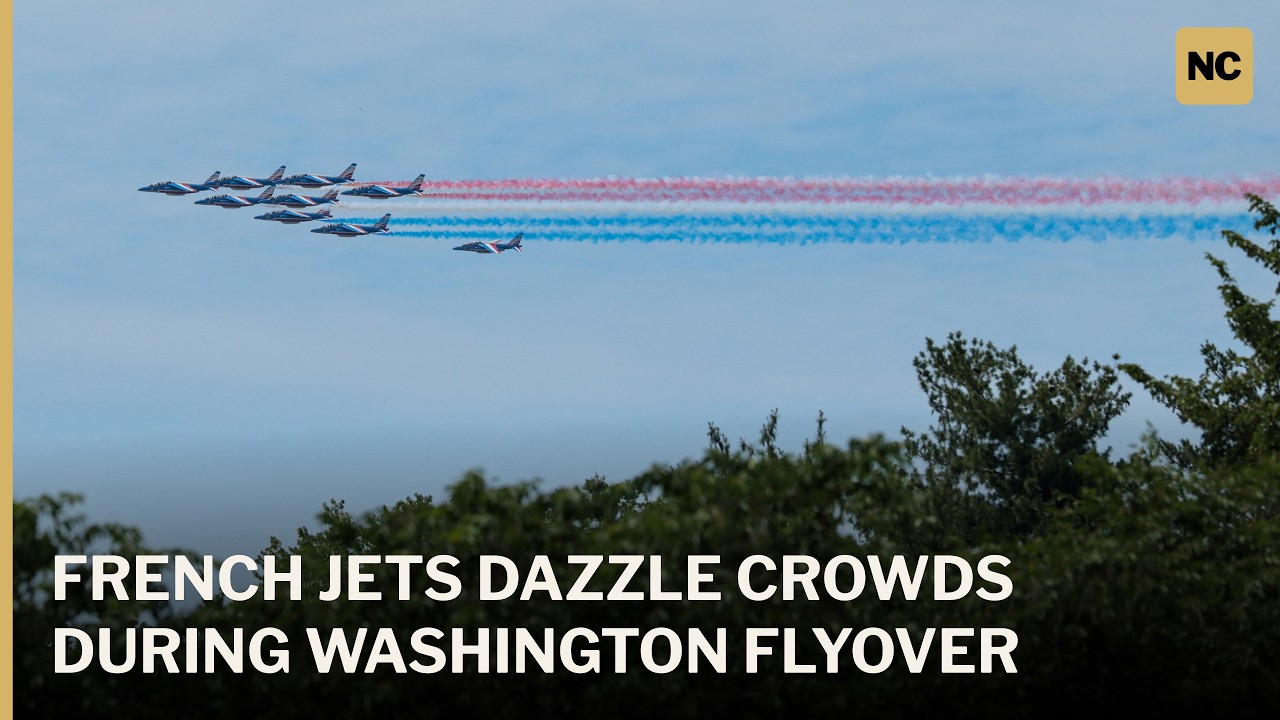 WATCH NOW: French Air Force Performs Spectacular Flyover Over Washington D.C. | News Central | AC1C